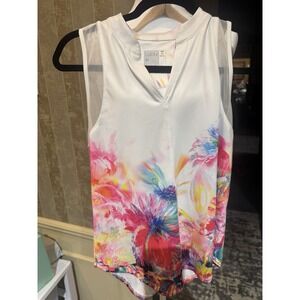 Lucky In Love Tennis Pickleball Tank Top Multicolor Abstract Xs